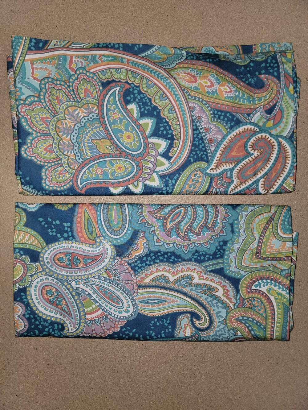 Pottery Barn "Ana Paisley" Sham Set (2) Euro Sz Cotton Excellant